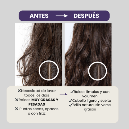 Kit Pelo Graso - Puntas Secas 2 shampoos + 1 acondicionador
