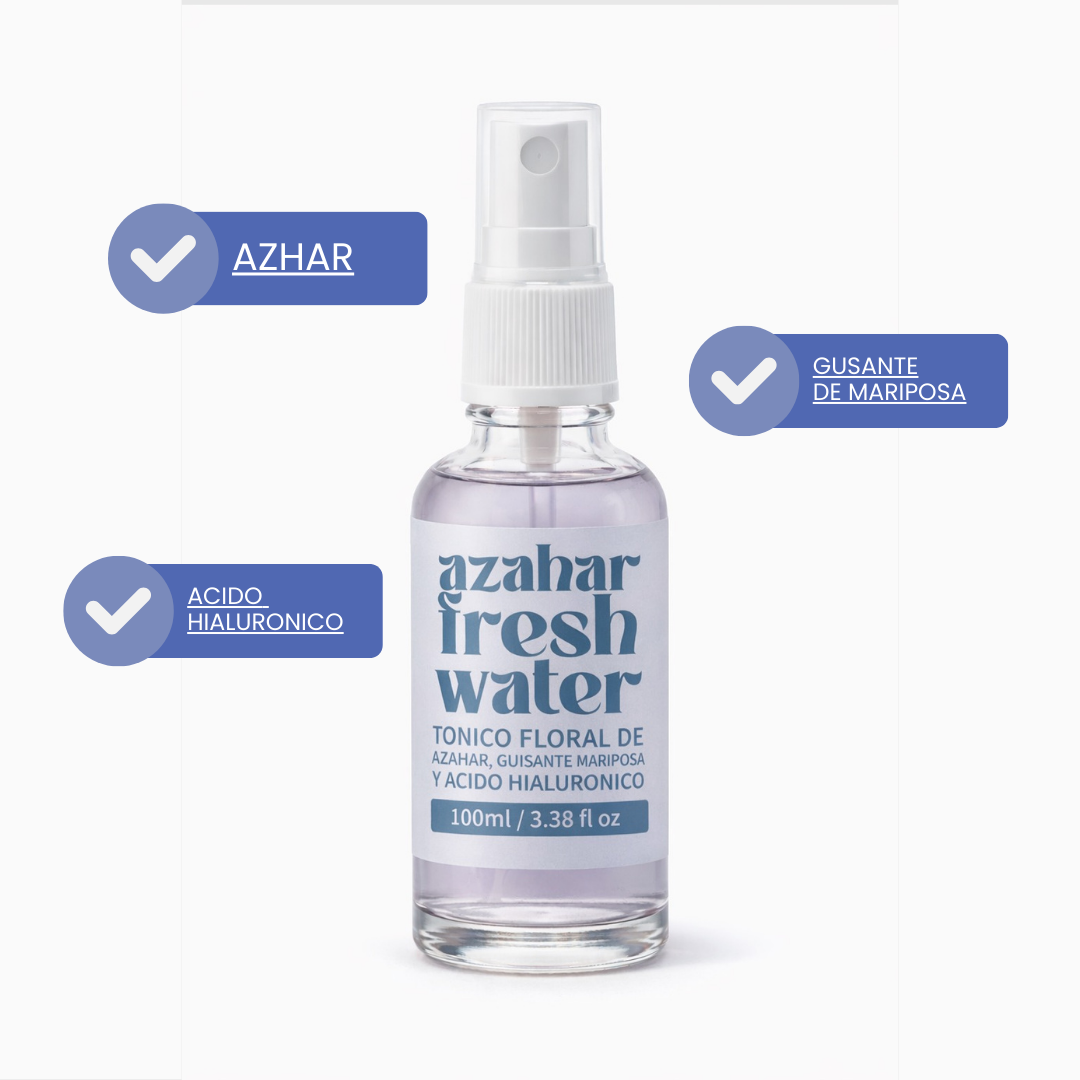 Agua botánica hidratante facial de azahar y Caléndula