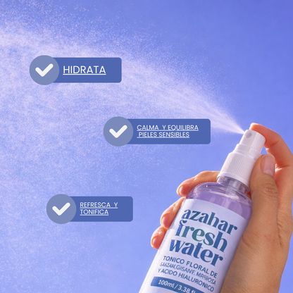 Agua botánica hidratante facial de azahar y Caléndula