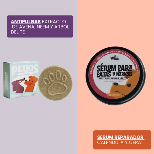 Champú Antipulgas + Crema hidratante